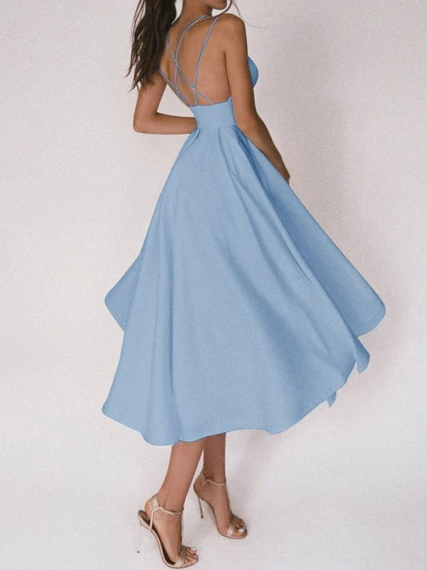 Women's Elegant Strappy Halter Dress - Clevecorner