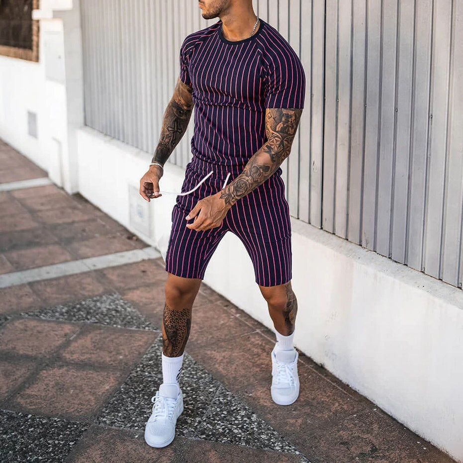 Clevecorner™ Men's Stripe Casual Sets