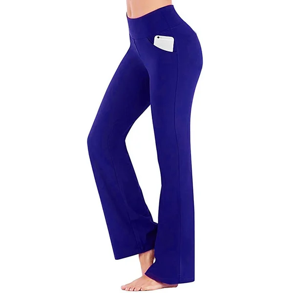 Women's Bootcut Flare Leg Stretchy High Waist Yoga Pants - Clevecorner