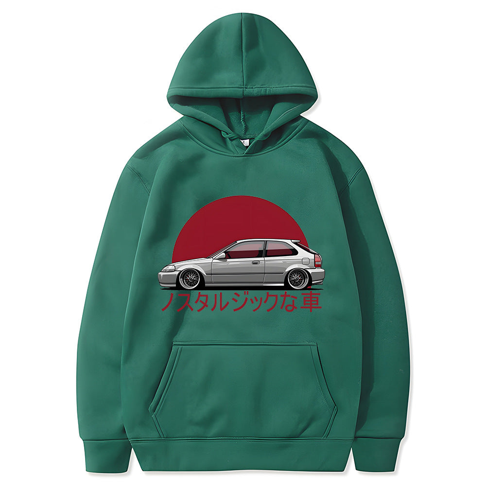 Relaxed Drive Sunset Print Men's Hoodie