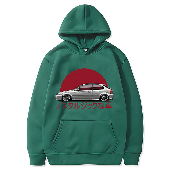 Relaxed Drive Sunset Print Men's Hoodie
