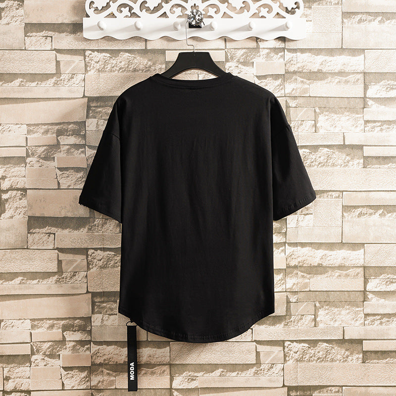 Men's Summer Wide Zipper T-Shirt