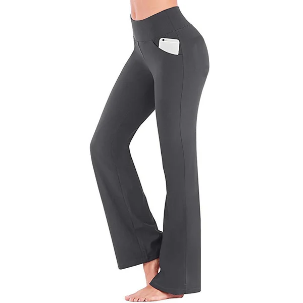Women's Bootcut Flare Leg Stretchy High Waist Yoga Pants - Clevecorner
