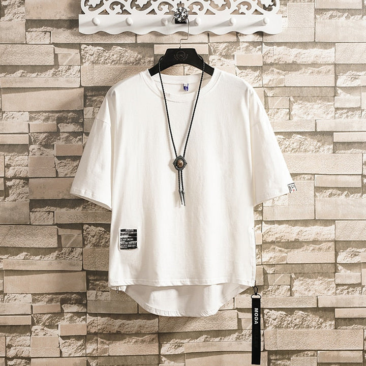 Men's Summer Wide Zipper T-Shirt
