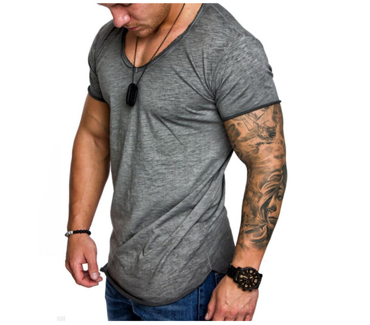 Summer Mosaic Short-Sleeved Round Neck T-shirt - Clevecorner