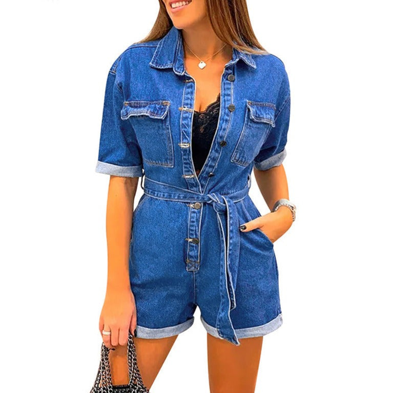Women's denim jumpsuit - Clevecorner
