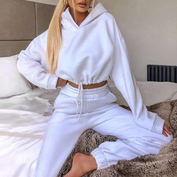 Women's Jogging Ensemble Set Long Sleeve Hoodie & Comfy Sweatsuit