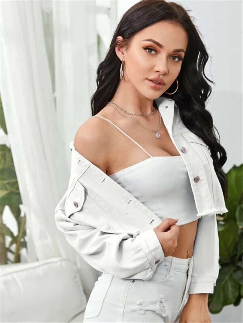 Women's Denim Vest Short Jacket - Clevecorner