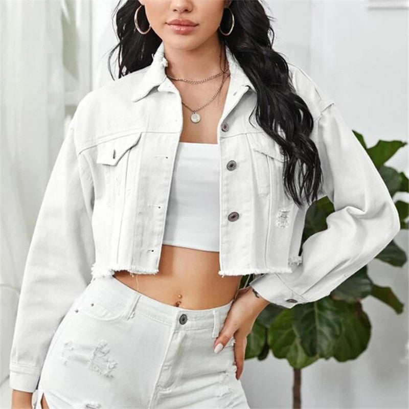 Women's Denim Vest Short Jacket - Clevecorner