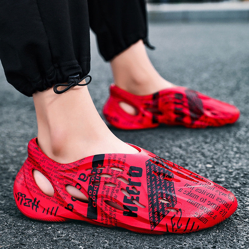 Non-Skid Speed Dry Camouflage Hollow Beach Shoes