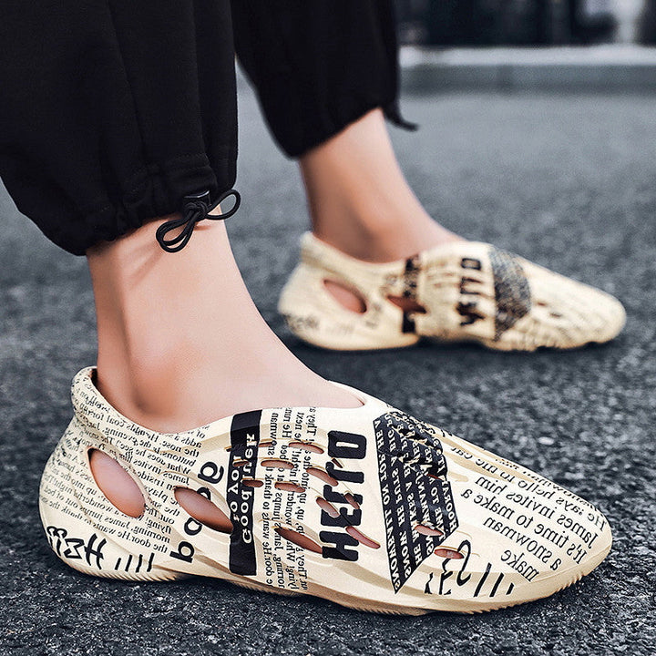 Non-Skid Speed Dry Camouflage Hollow Beach Shoes