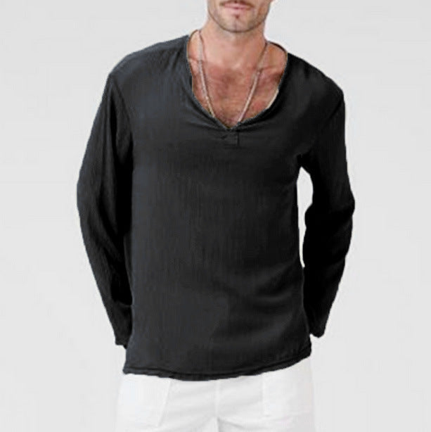 New Cotton And Linen Ethnic Style T-shirt