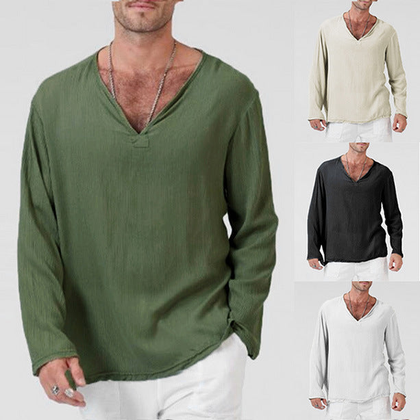 New Cotton And Linen Ethnic Style T-shirt