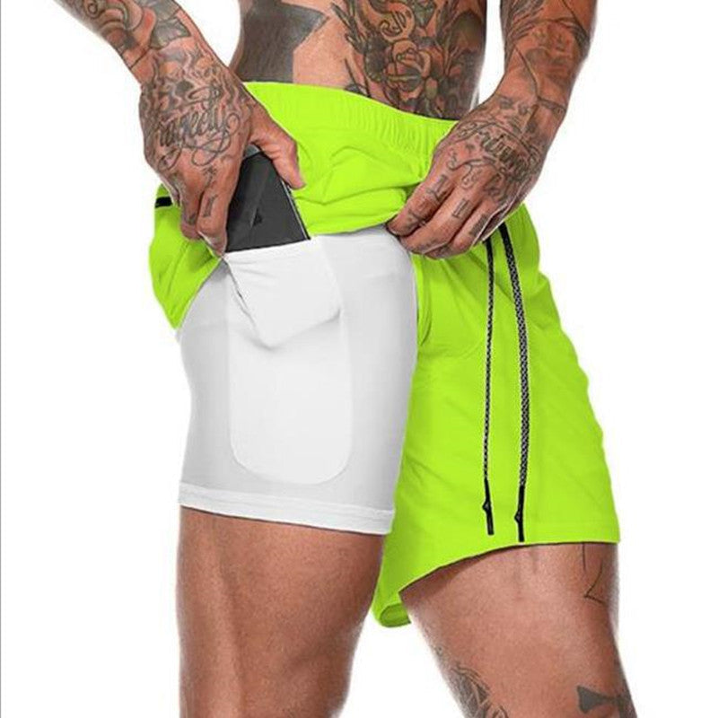 Men's Double-Layer Running Sports Pants
