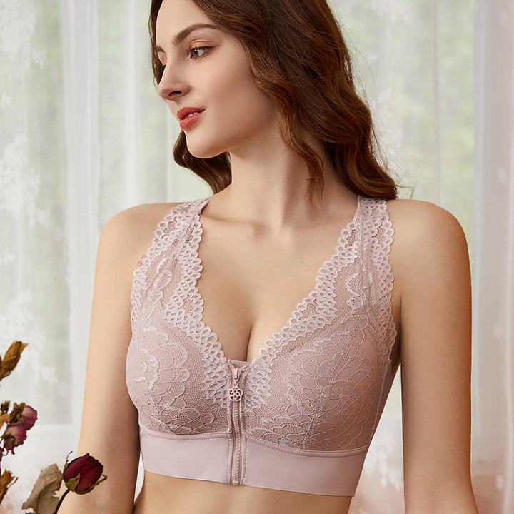 Front Zipper Lace Bra