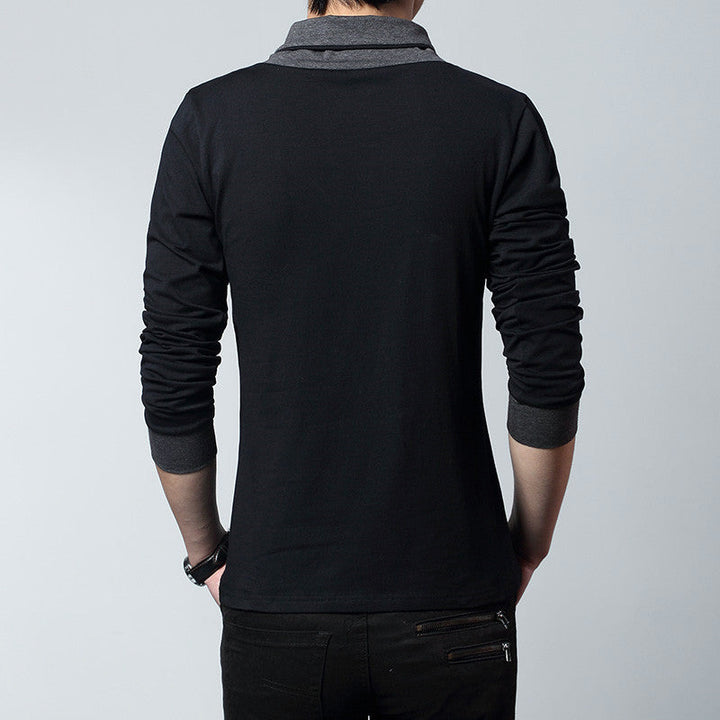 New Autumn Men's V-Neck T-Shirt