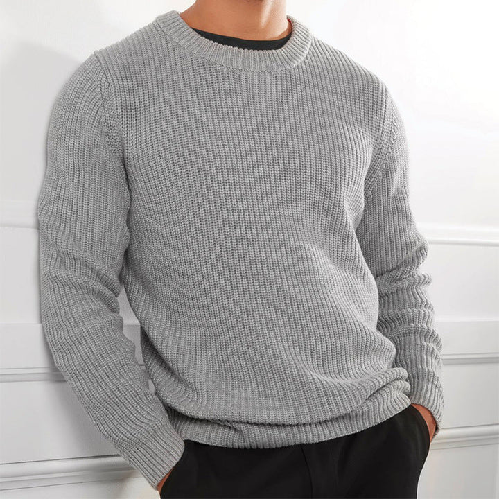 Casual Men's Solid Color Top Sweater Knitted Pullover