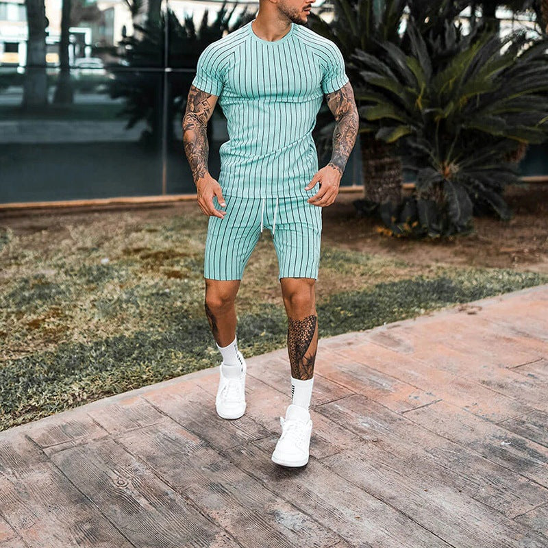 Clevecorner™ Men's Stripe Casual Sets