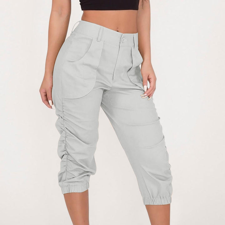 Women's casual cropped overalls harem pants - Clevecorner