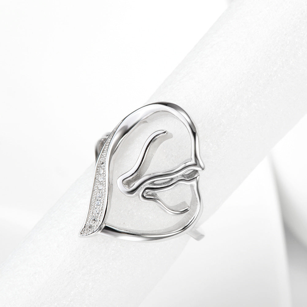 S925 Sterling Silver Horse Head Ring