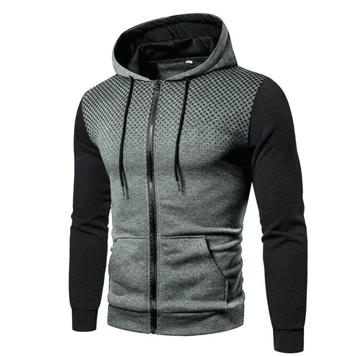 Zip-Up™ Hooded Men's Panel Sweatshirt