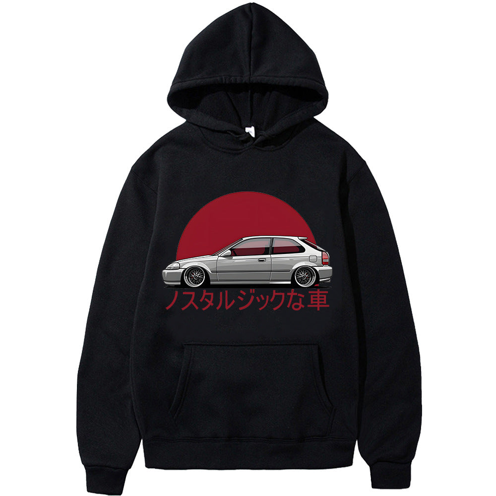 Relaxed Drive Sunset Print Men's Hoodie
