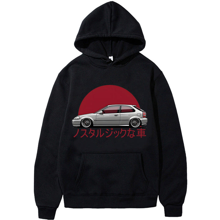 Relaxed Drive Sunset Print Men's Hoodie