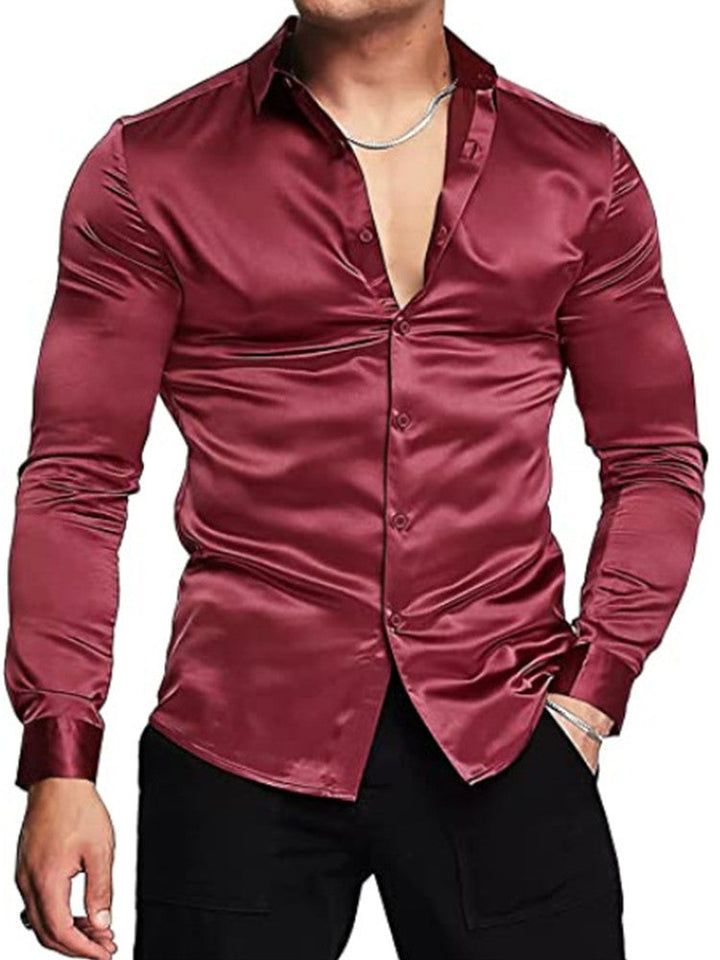 Men's Stylish Satin Lounge Shirt
