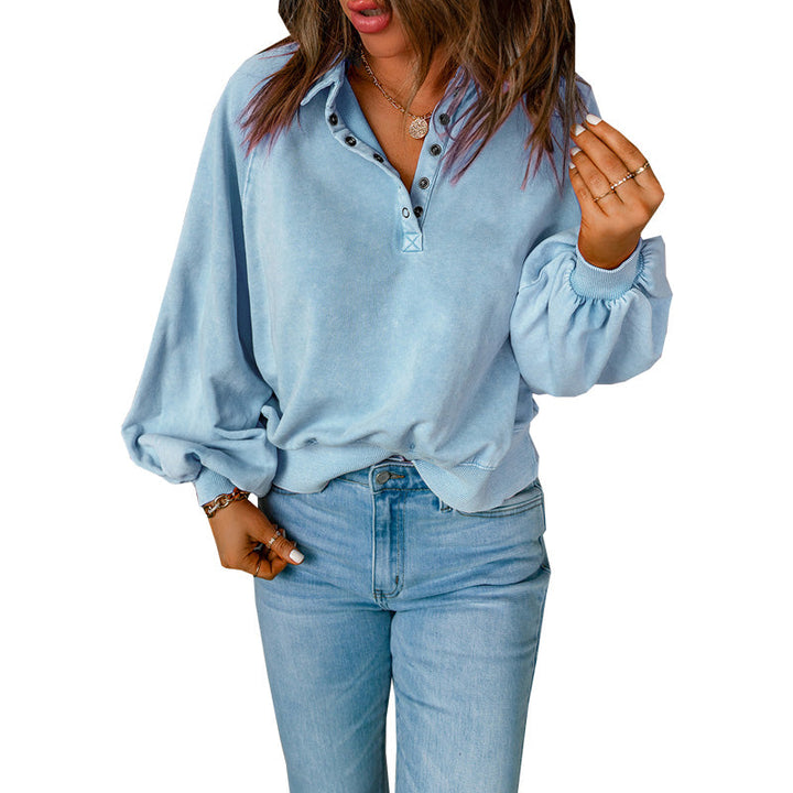 Long Sleeve V-Neck Pullover Sweatshirt