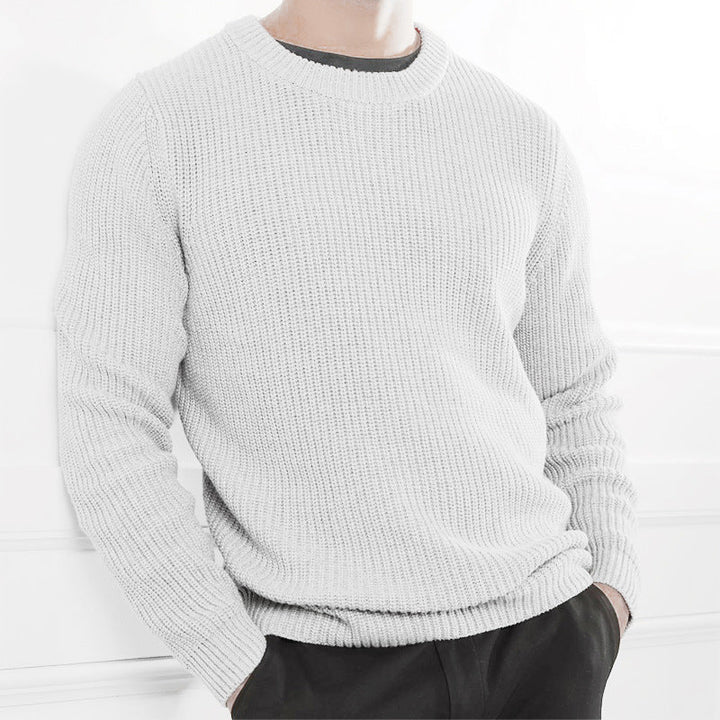 Casual Men's Solid Color Top Sweater Knitted Pullover