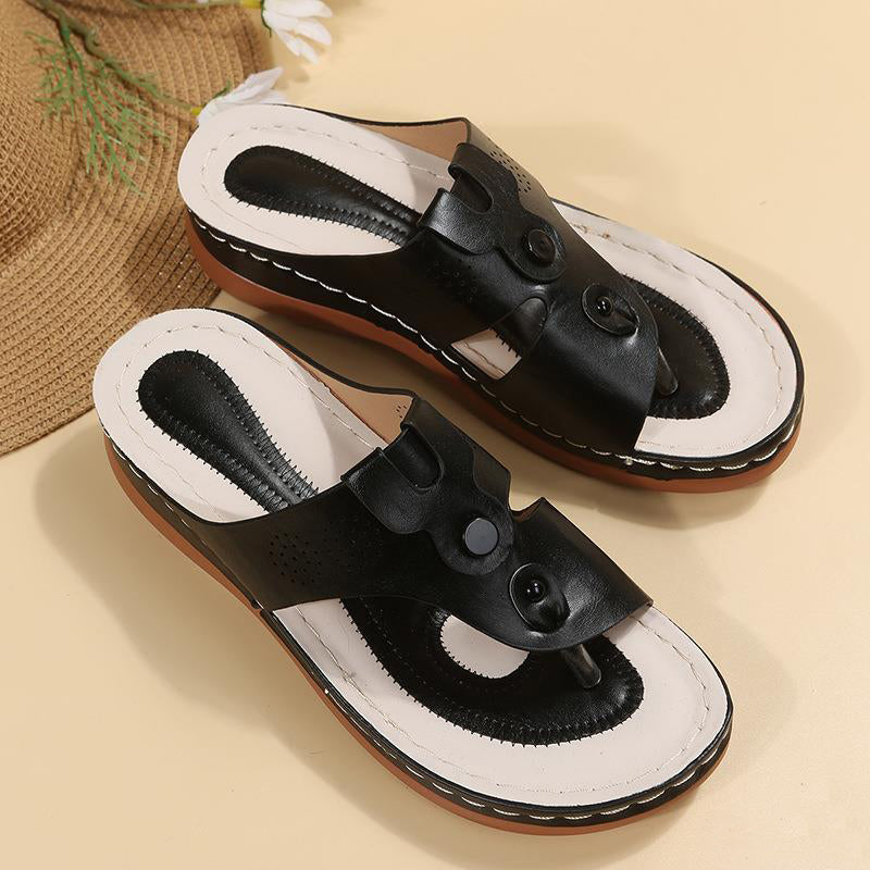 Thong Sandals Wedges Shoes Summer Beach Shoes Flip Flops