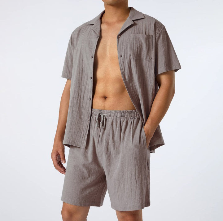 Effortlessly Stylish Men's Two-Piece Set of Loose Casual Shirts