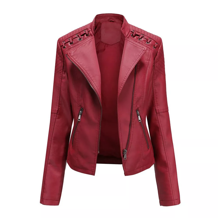 Clevecorner™ Handmade Front Zip Leather Jacket