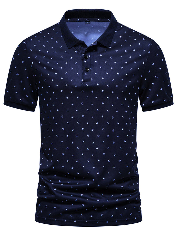 Men's Fashion Simple Lapel Short Sleeve