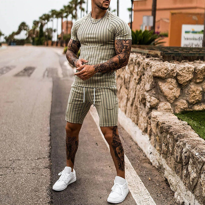 Clevecorner™ Men's Stripe Casual Sets