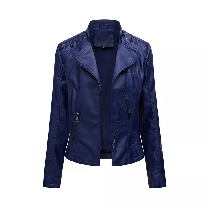 Clevecorner™ Handmade Front Zip Leather Jacket