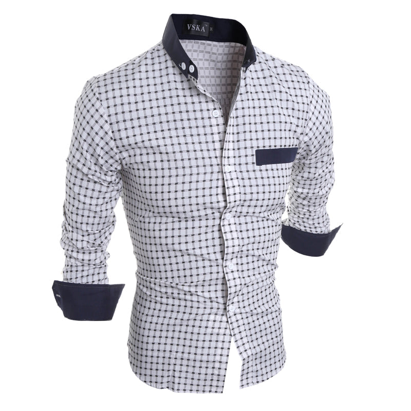 Men's Slim Fit Shirt Plaid