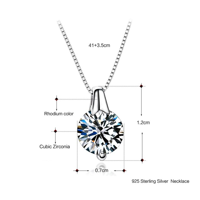 S925 Sterling Silver Cubic Zirconia Necklace