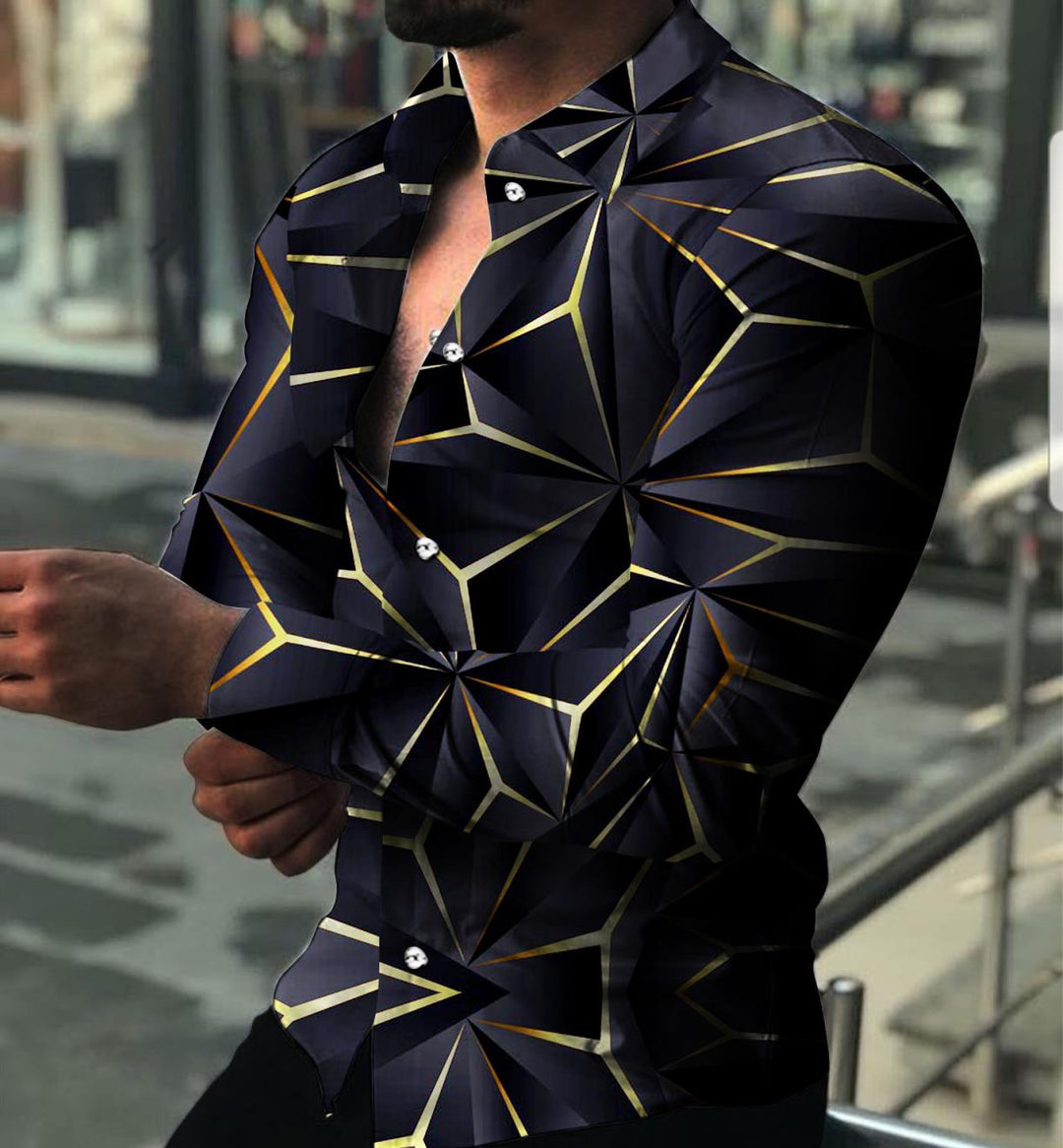 Men's Fashion Personality Color Matching Casual Cardigan