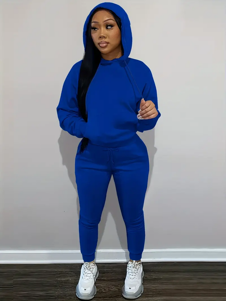 Comfy Hoodie And Loose Sweatpants Set