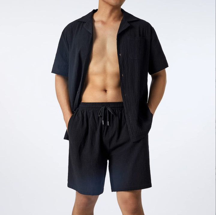 Effortlessly Stylish Men's Two-Piece Set of Loose Casual Shirts