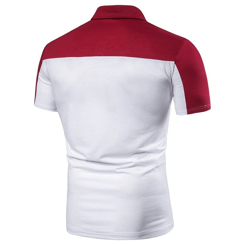 Men's Short Sleeved Dual Color T-Shirt