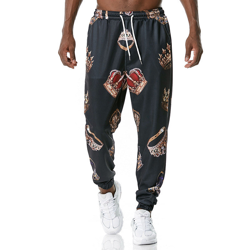 Printed jogging casual pants
