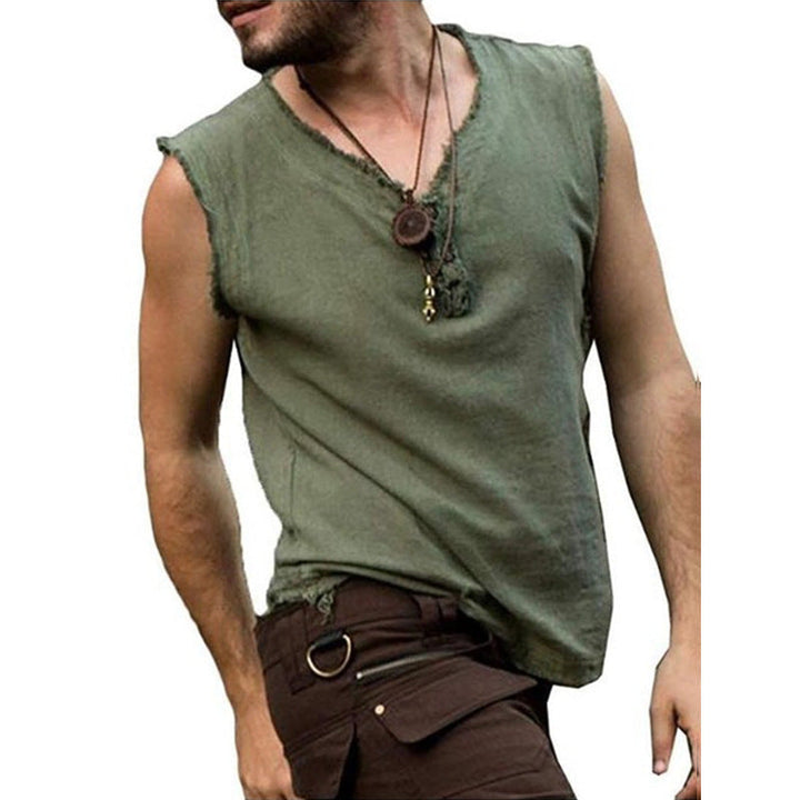 V-Neck Casual Sleeveless T-Shirt - Clevecorner