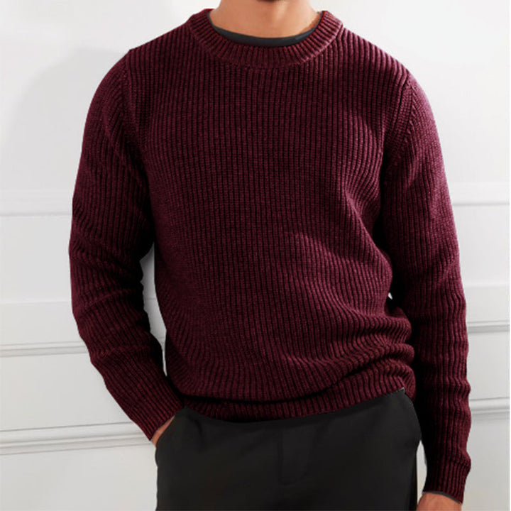 Casual Men's Solid Color Top Sweater Knitted Pullover