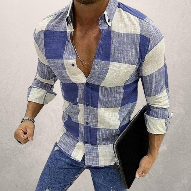 Button-Down Long Sleeve Men's Casual Shirt