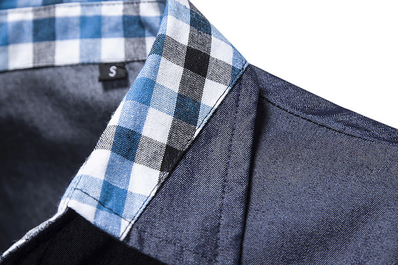 Men's Casual Denim Long-sleeved Shirt