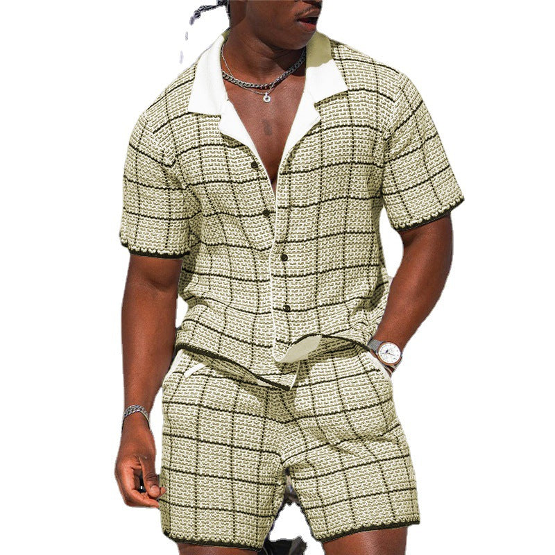 Relaxed Beach Vibes: Men's Two-Piece Casual Beach Ensemble