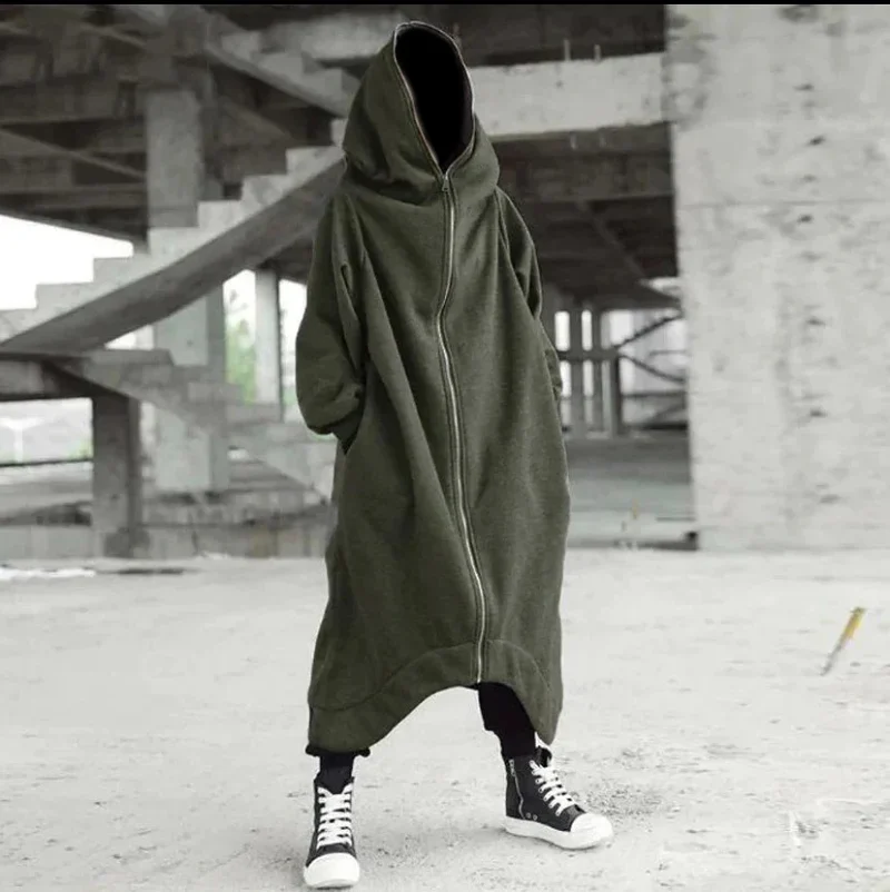 Unisex Long Sleeve Hooded Nazgul Long Coat