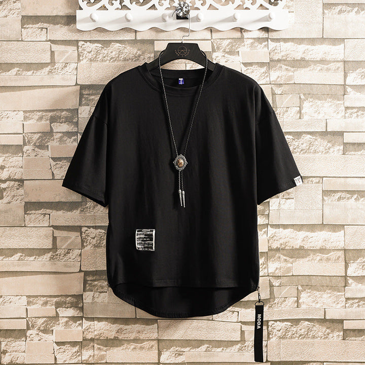 Men's Summer Wide Zipper T-Shirt